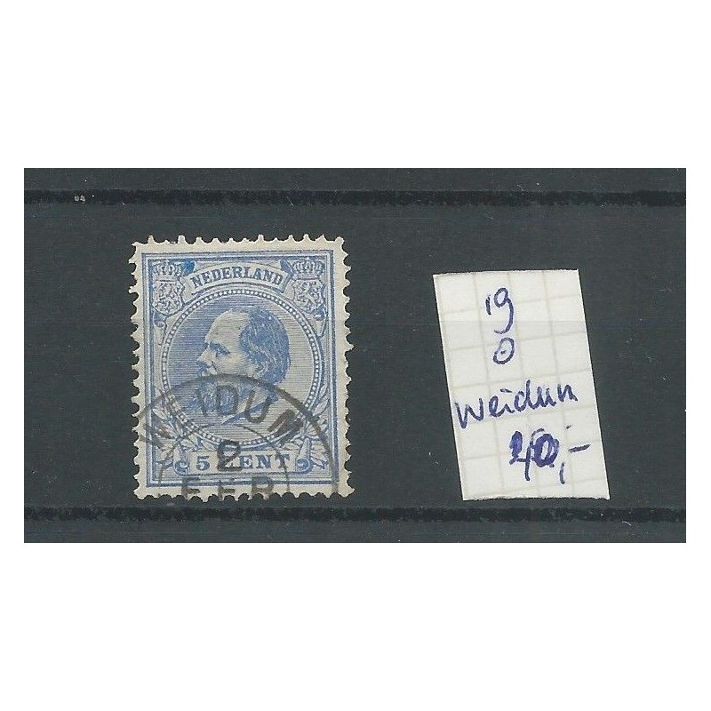 Netherlands 19 with WEIDUM  small round cancel VFU/used CV 40 €