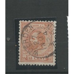 Netherlands 23H  P  with WOERDEN small round cancel VFU/used CV 87 €