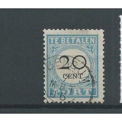 Netherlands P10A-IV Postage due "BERGUM" small round cancel VFU/used CV 50 €