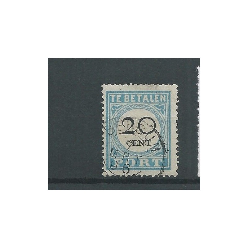 Nederland P10A-IV Port "BERGUM" kleinrond VFU/gebr CV 50 €