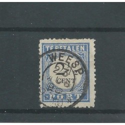 Netherlands P16a Punt- Postage due "WEESP" small round cancel VFU/used CV 10+++ €
