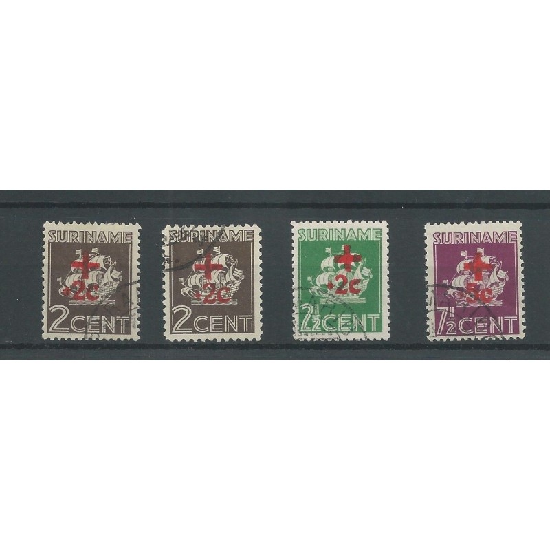 Suriname 202-205 Rode Kruis  VFU/gebr   CV 79 €