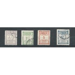Suriname 65-68  Provisional issue   VFU/used   CV 25 €