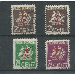 Suriname 202-205 Red Cross  VFU/used   CV 79 €