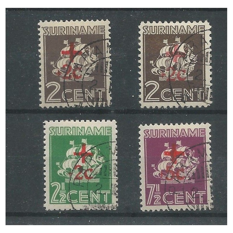 Suriname 202-205 Red Cross  VFU/used   CV 79 €
