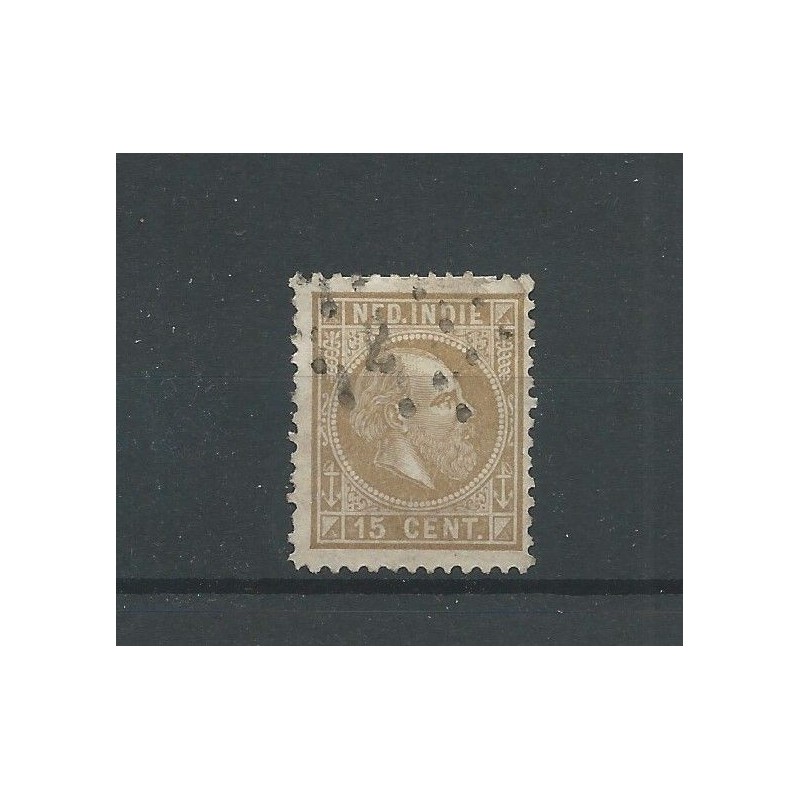 Dutch East Indies   11F with numeral dot cancel 7  CV  10++ €