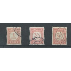 Dutch East Indies P23, P25 and P34  postage due 1913   VFU/used  CV  95 €
