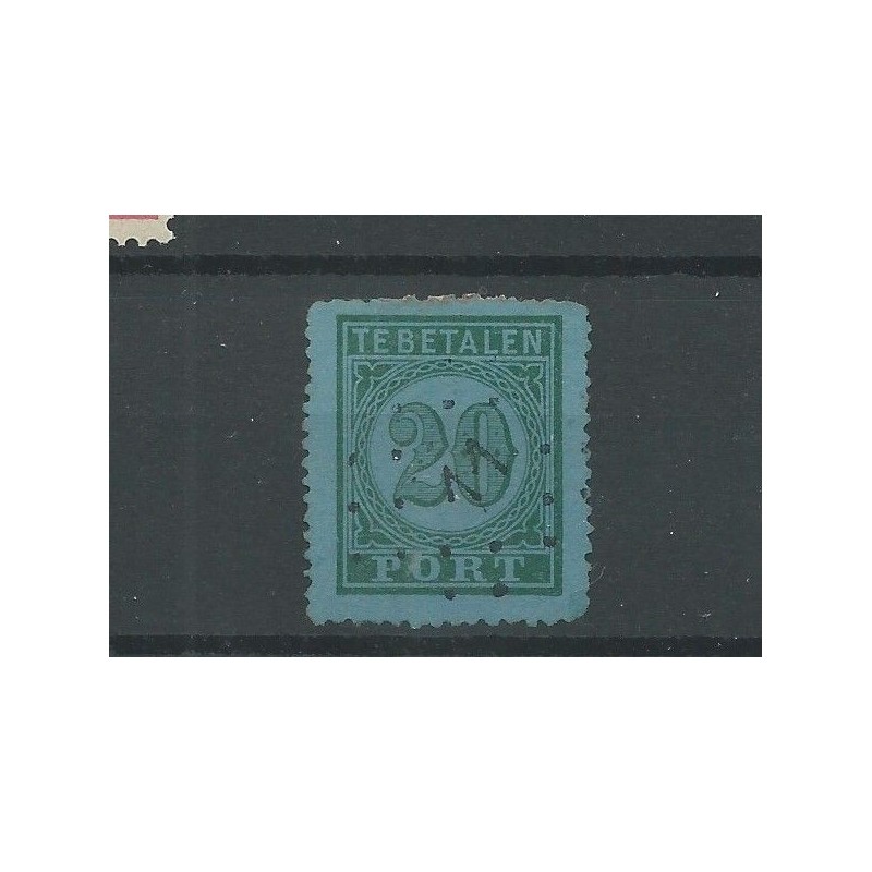 Dutch East Indies  P4A with numeral dot cancel 11  VFU/used   CV  30+  € breed zegel