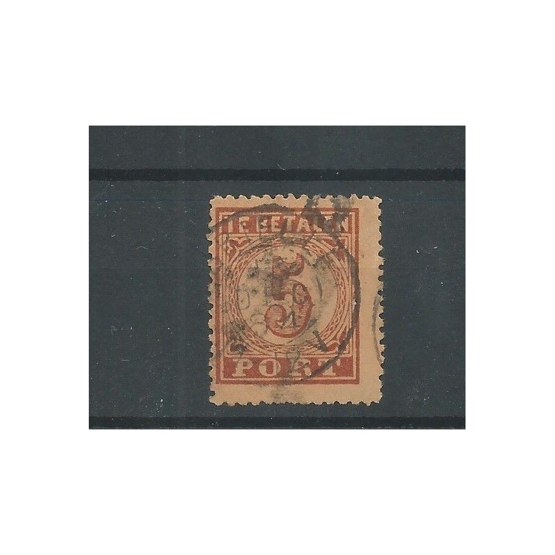 Netherlands P1 with "BRIELLE 1884" small round cancel  VFU/used  CV 20+ €