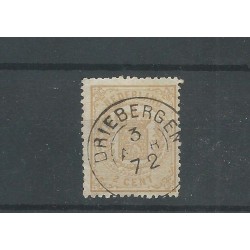 Nederland 17B met "DRIEBERGEN 1872" franco-takje VFU/gebr  CV 120+ €