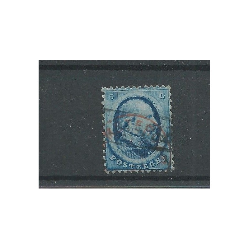 Netherlands 4 with "AMSTERDAM "rondstempel in red  CV 50+ €