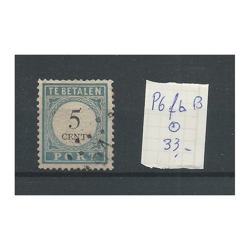 Netherlands P6fbB  "open frame" VFU/used  CV 33 €
