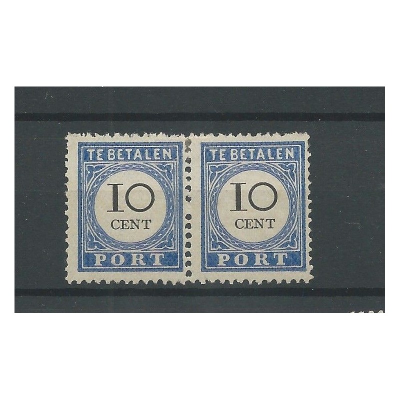 Netherlands P22/P22f pair  "Kringetje" MH/unused  CV 135+ €