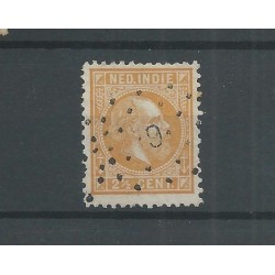 Dutch East Indies 7F numeral dot cancel 9  VFU/used  CV 47+ €