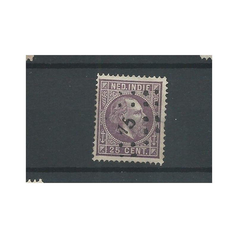 Dutch East Indies 13E numeral dot cancel 15  VFU/used  CV 5 €