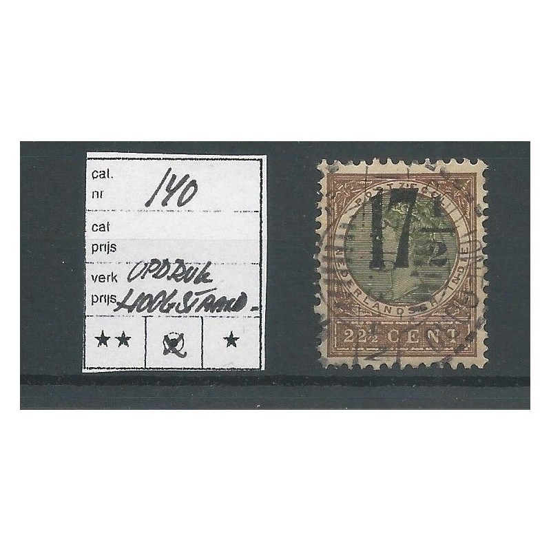 Dutch East Indies 140 with shifted overprint VFU/used  CV 10+ €