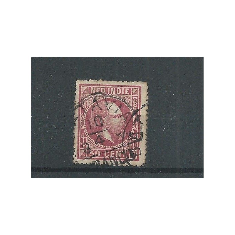 Ned. Indie 15A  "BATAVIA halfrond  VFU/gebr  CV 75+ €