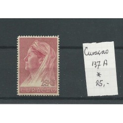 Curacao  137A  14x14 Wilhelmina  MH/ongebr  CV 25 €