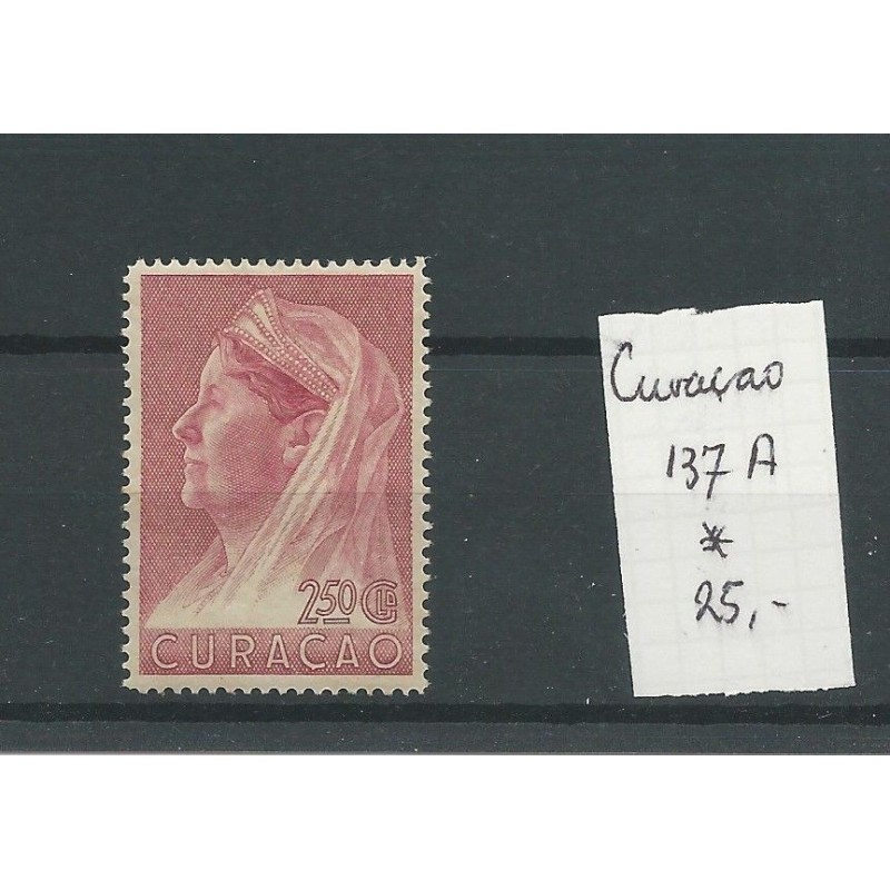 Curaçao  137A  14x14 Wilhelmina  MH/unused  CV 25 €