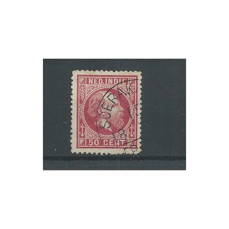 Ned. Indie 15A  "SOERAKARTA halfrond"  VFU/gebr  CV 200 €