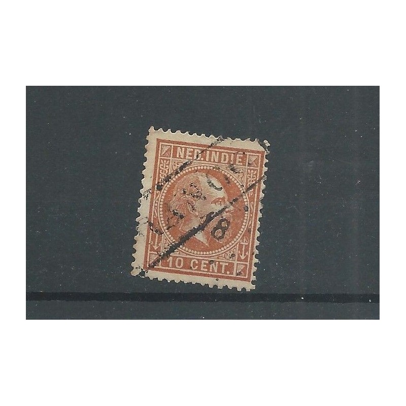 Dutch East Indies 9 with FRANCO KASTJE groot and numeral dot cancel VFU/used  CV ?? €
