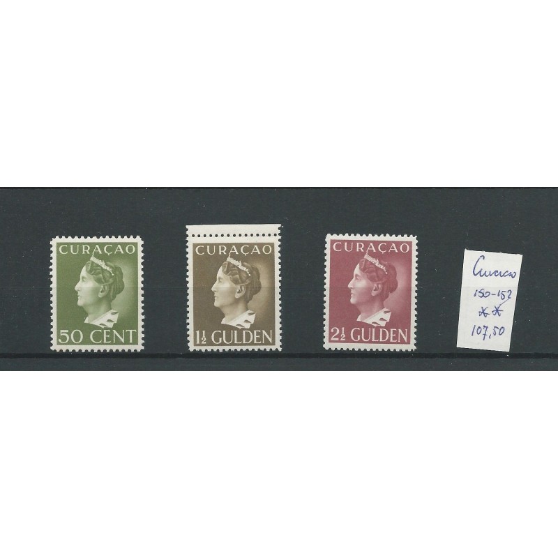 Curaçao  150-152  Wilhelmina  MNH  CV 107 €