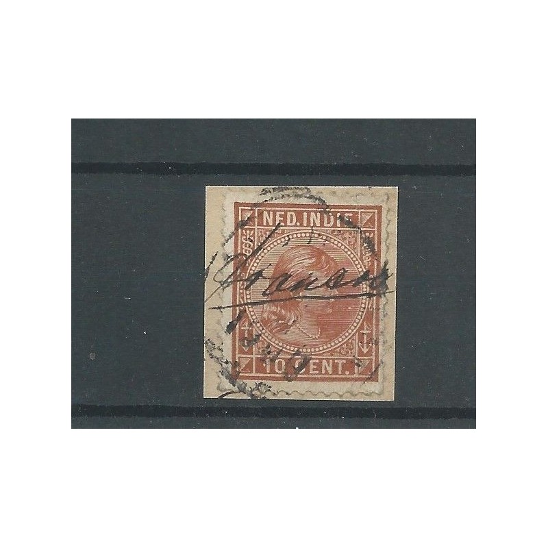 Dutch East Indies 23 with handgeschreven FRANCO  VFU/used  CV ?? €