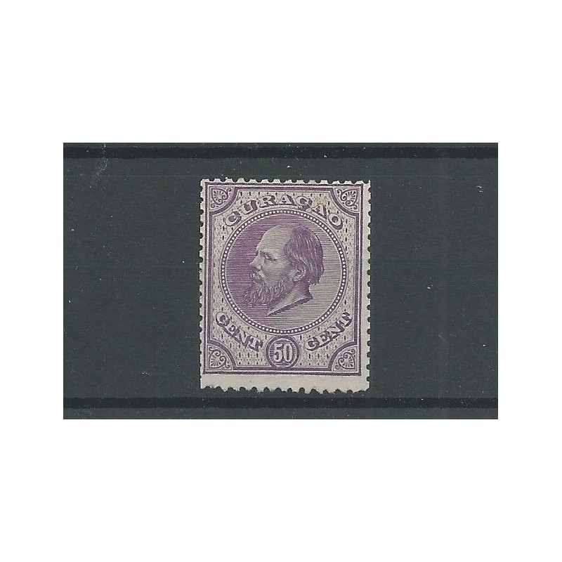 Curaçao  9A Willem III   50ct  MH/unused  CV  50 €