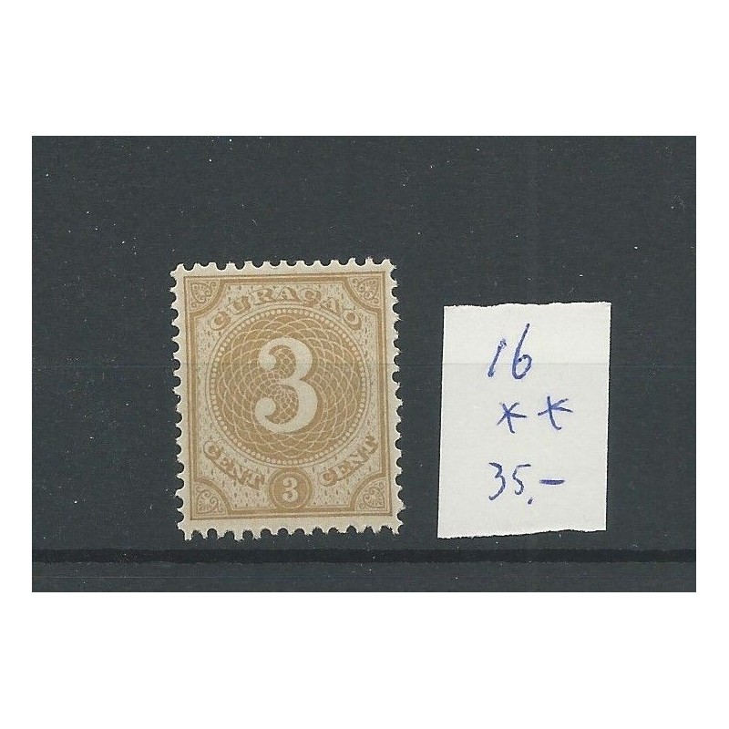Curaçao  16 Numeral 3ct  MNH  CV  35 €