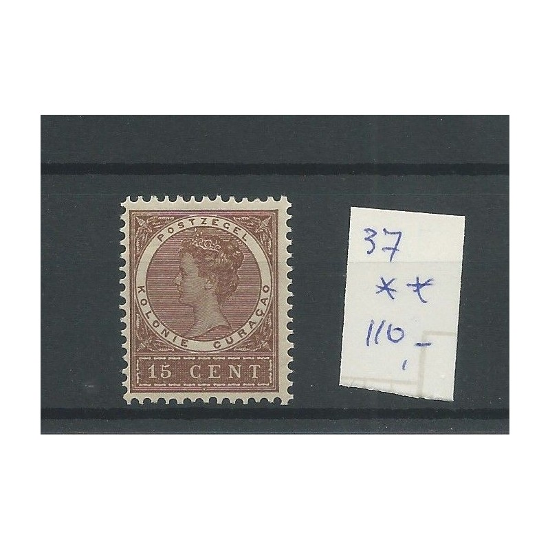 Curacao  37 Wilhelmina 15ct  MNH/postfris  CV  110 €