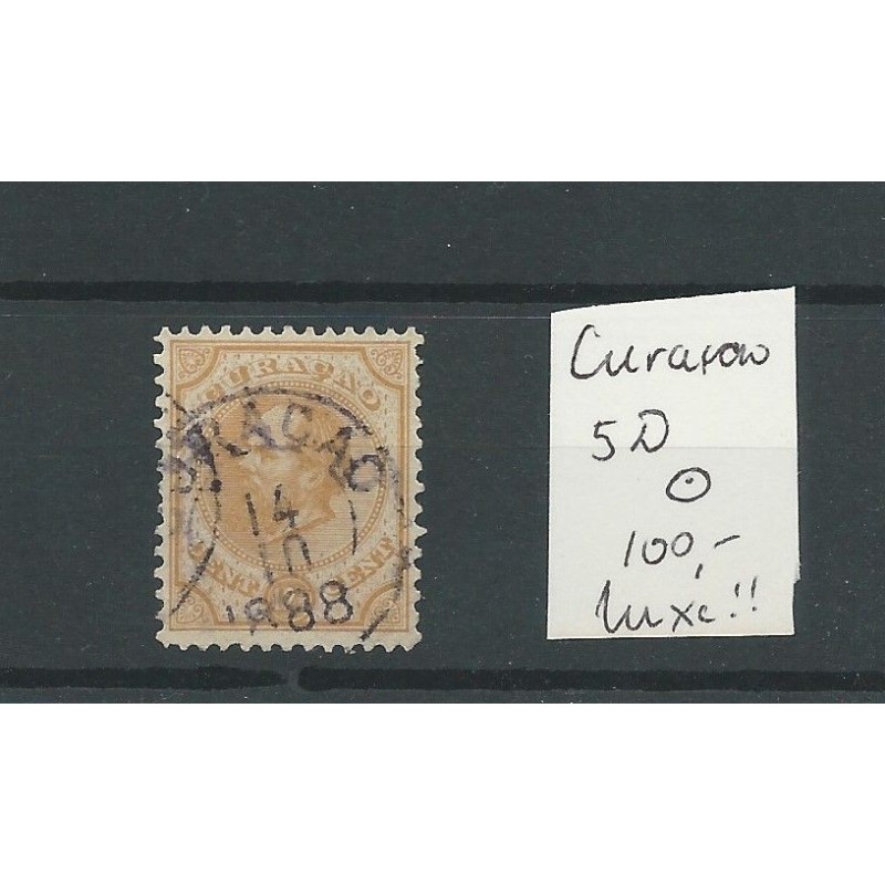 Curaçao  5D  12,5x12  gr.gt. Willem III  12,5ct   VFU/used  CV 100 €