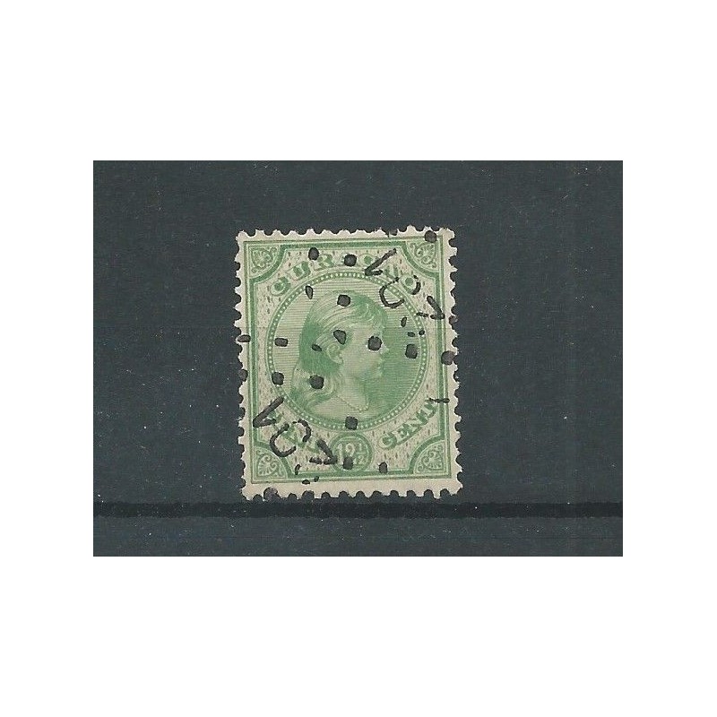 Curacao 20 met puntstempel 201 VFU/gebr CV 50+ €