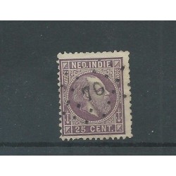 Dutch East Indies 13 Willem III with numeral dot cancel 70  VFU/used  CV 10+ €