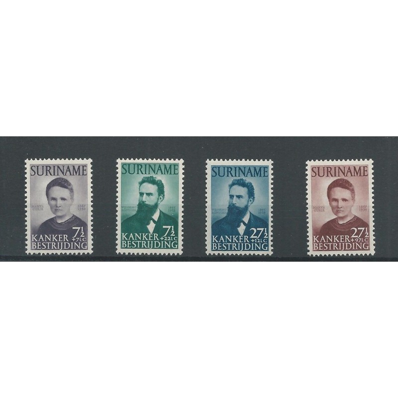 Suriname 280-283 Röntgen and Curie  MNH  CV 90 €