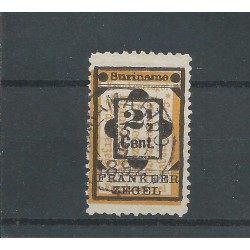 Suriname 22 Provisional stamp  VFU/used  CV 2 €