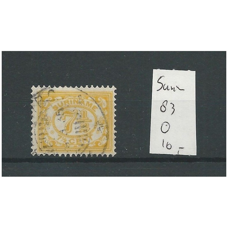 Suriname 83 numeral 10ct yellow  VFU/used  CV 10 €