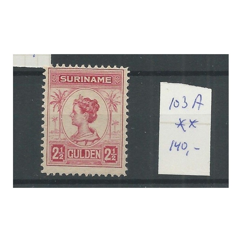 Suriname  103A Wilhelmina  MNH  CV 140 €