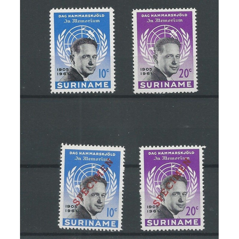 Suriname  376-377 SPECIMEN overprint MNH  CV 100+ €