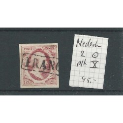 Netherlands 2 plt X   fine copy VFU/used  CV 45 €