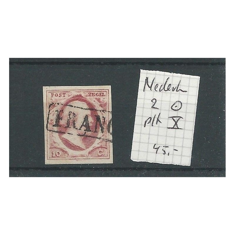 Netherlands 2 plt X   fine copy VFU/used  CV 45 €