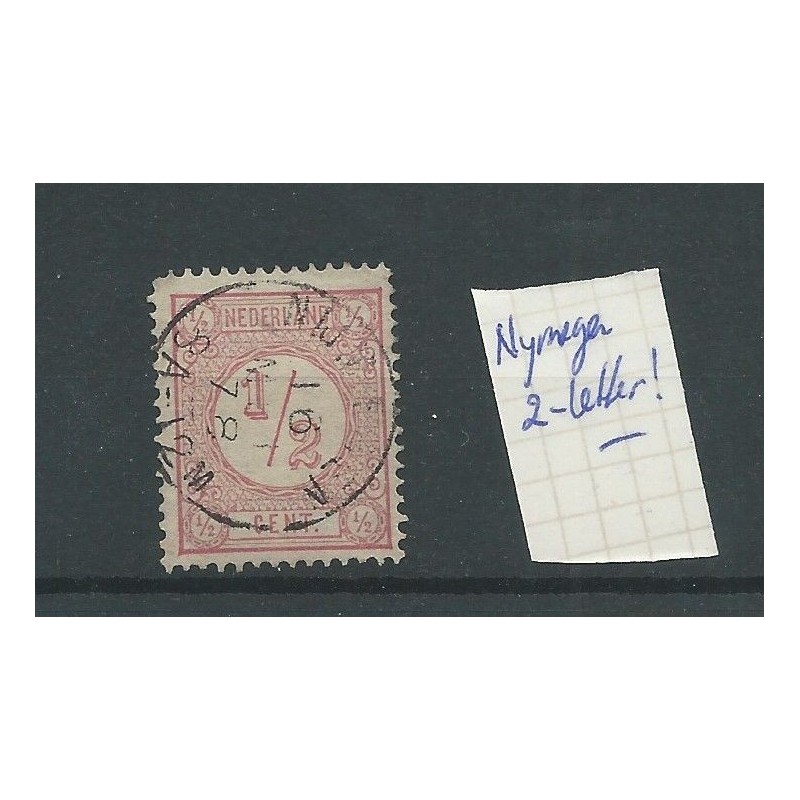 Netherlands 30 "NIJMEGEN 1878" twee-letter VFU/used  CV 25+ €