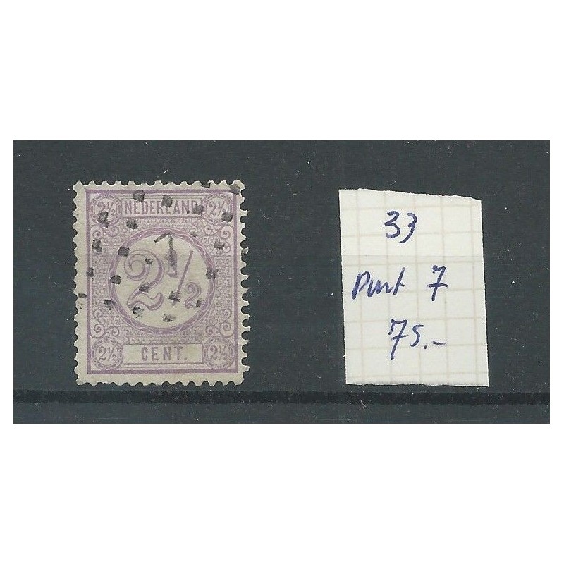 Netherlands 33 with numeral dot cancel 7   VFU/used  CV 75 €