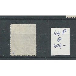 Netherlands 44P  plate flaw streep over wang VFU/used  CV 400 €