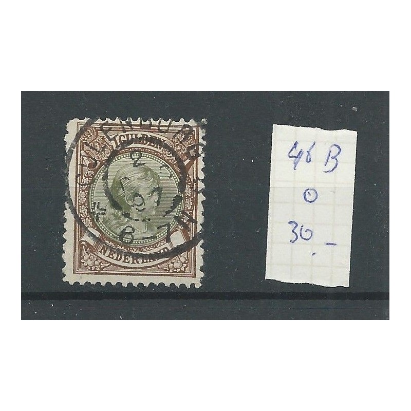Netherlands 46B "CULENBORG 1897" large round cancel  VFU/used  CV 30+  €