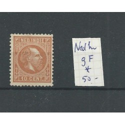 Dutch East Indies  9F Willem III  MH/unused   CV 50 €