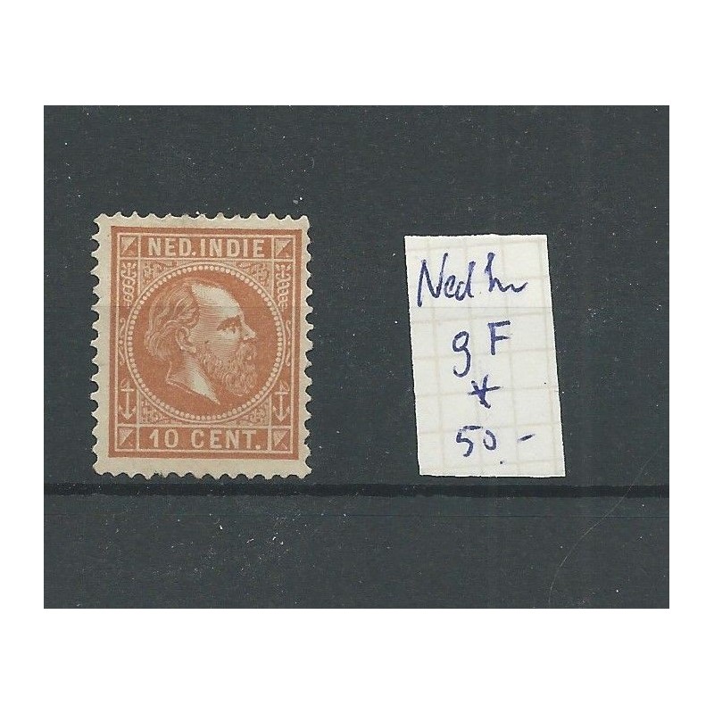 Dutch East Indies  9F Willem III  MH/unused   CV 50 €
