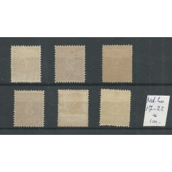 Dutch East Indies  17-22 Numeral MH/unused   CV 100 €