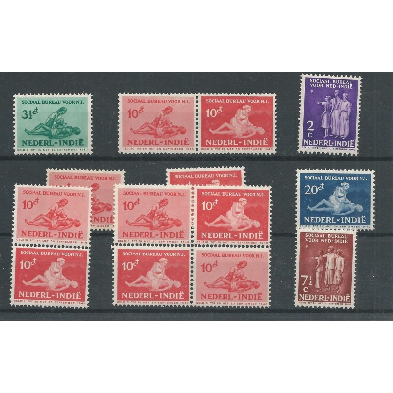 Dutch East Indies 266-271, 269/270a, 269/270b  MH/unused  CV 18 €