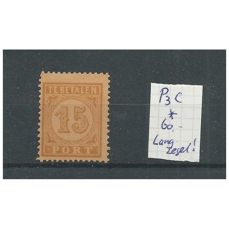 Dutch East Indies  P3C postage due  lang zegel  MH/unused  CV 60 €