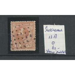 Suriname  13A  "STOMP NUMERAL DOT CANCEL" MH/unused  CV 60++ € Extremely fine copy!!